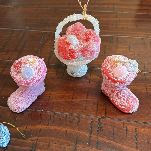 Vintage Gum drop, candy cane & rocking horse ornaments - Picture 4 of 5